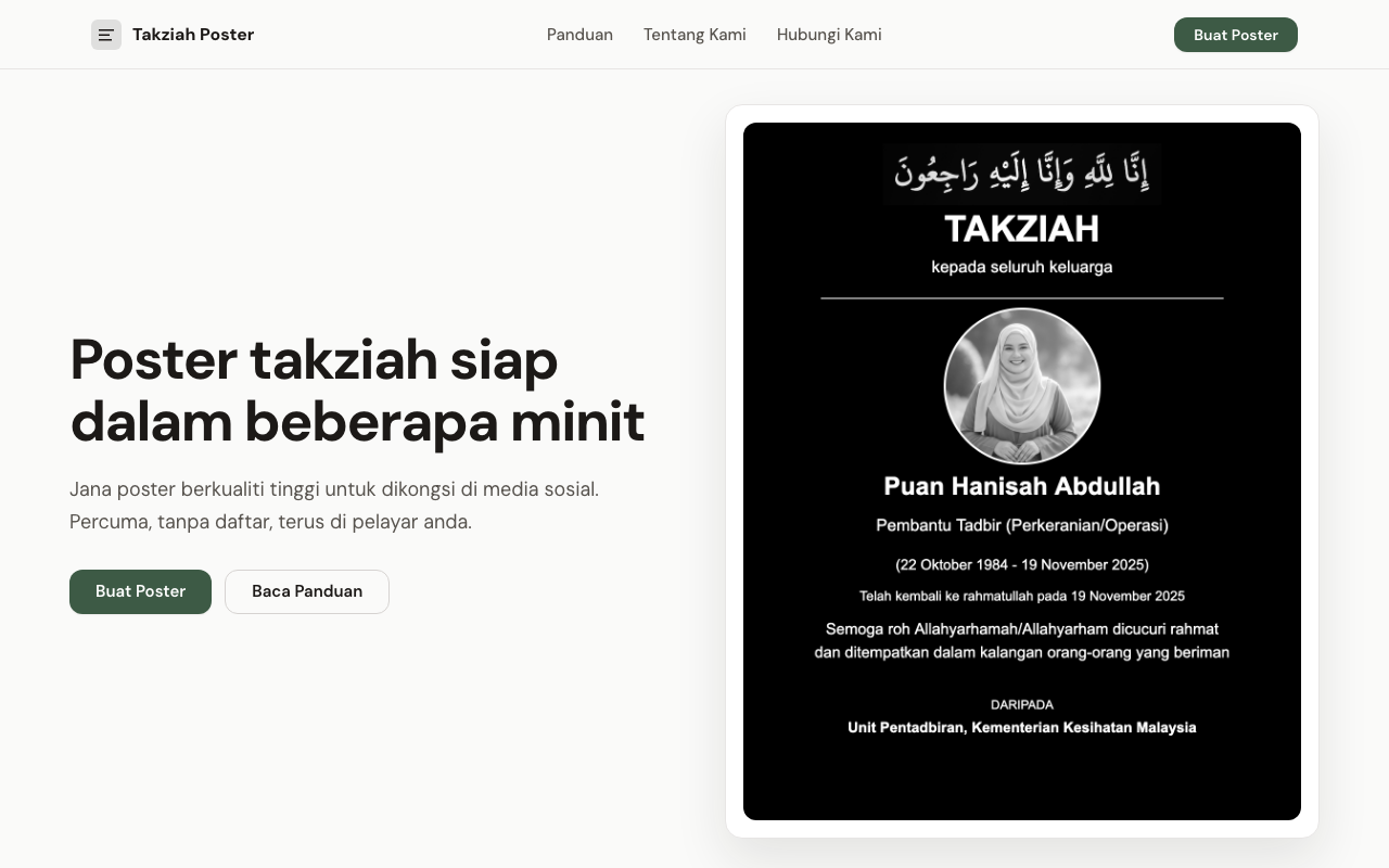Takziah screenshot